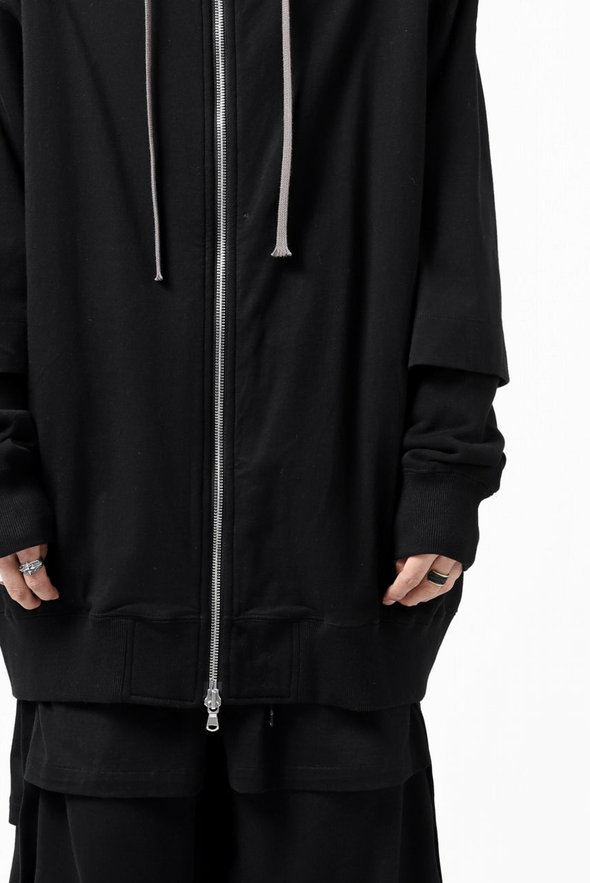 A.F ARTEFACT "BEHIND" DOCKING ZIP TEE HOODIE (BLACK)