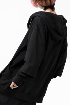 画像をギャラリービューアに読み込む, A.F ARTEFACT &quot;BEHIND&quot; DOCKING ZIP TEE HOODIE (BLACK)