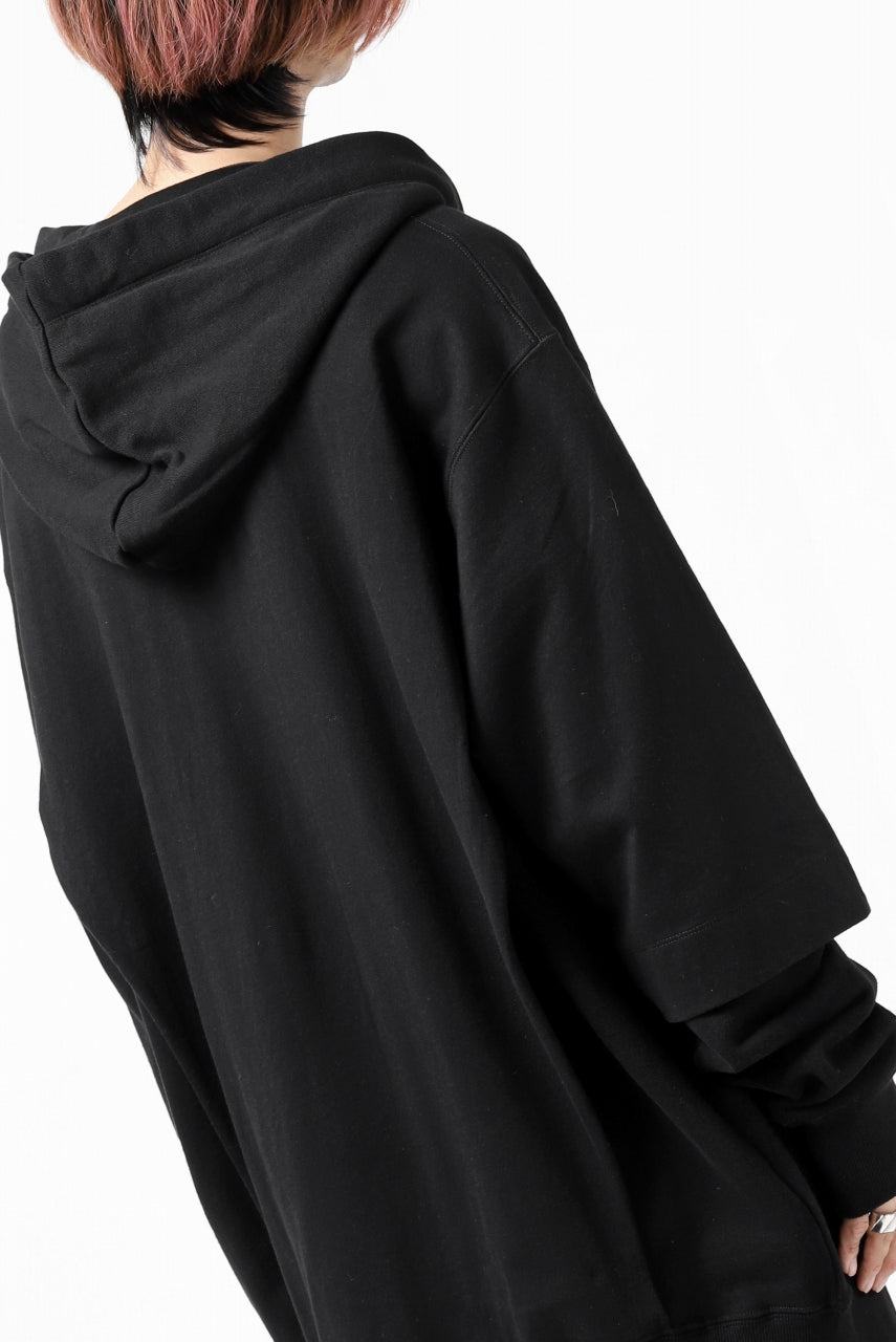 A.F ARTEFACT "BEHIND" DOCKING ZIP TEE HOODIE (BLACK)