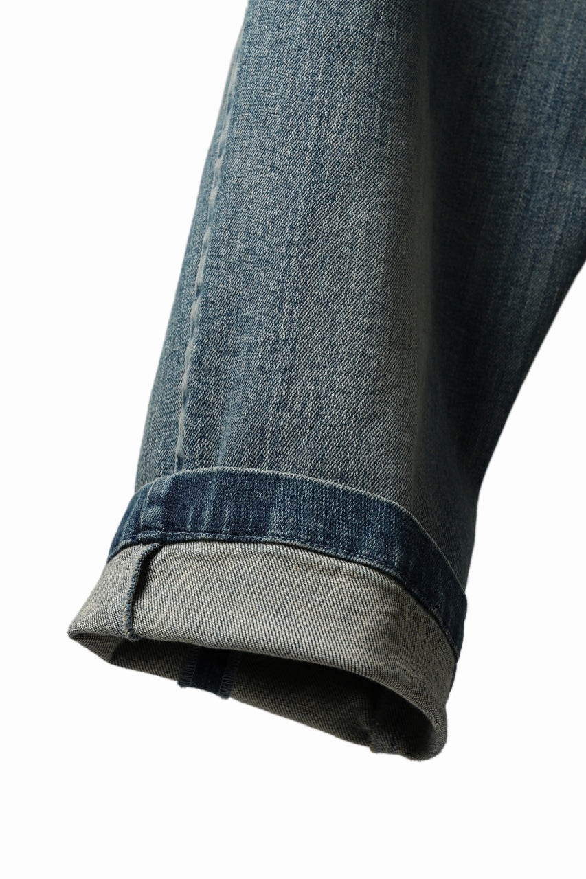 Load image into Gallery viewer, A.F ARTEFACT &quot;Trunk-Show&quot; DAMAGE DENIM CROPPED TROUSERS (BLUE)