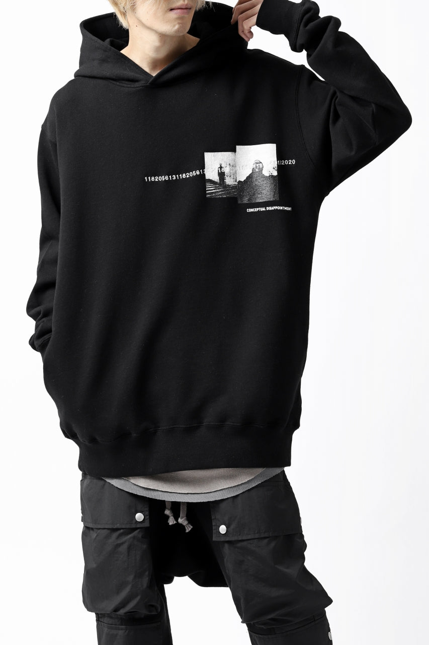 A.F ARTEFACT "CHEST" SWEATER HOODIE (BLACK)