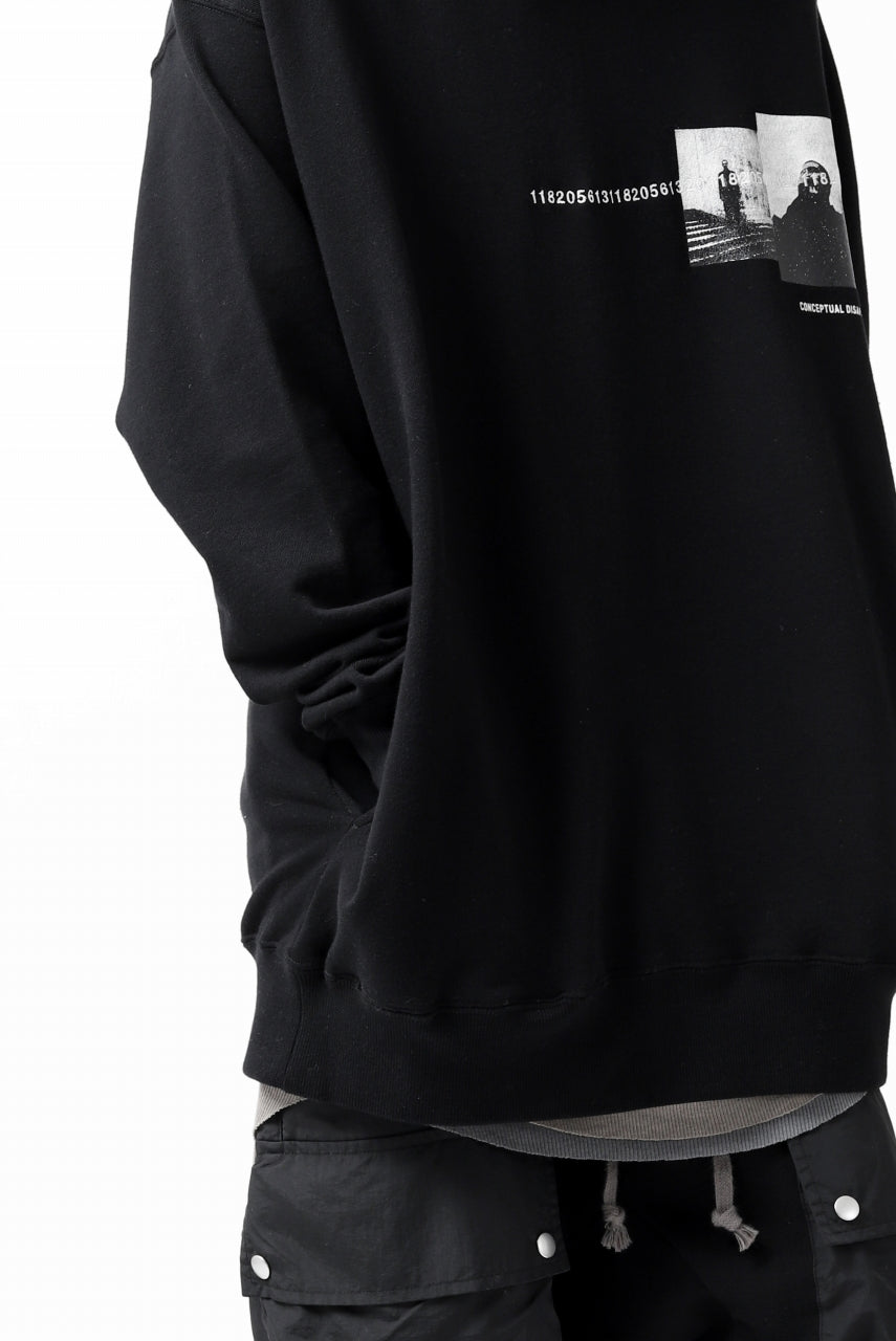 A.F ARTEFACT "CHEST" SWEATER HOODIE (BLACK)