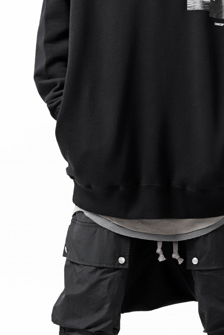 A.F ARTEFACT "CHEST" SWEATER HOODIE (BLACK)