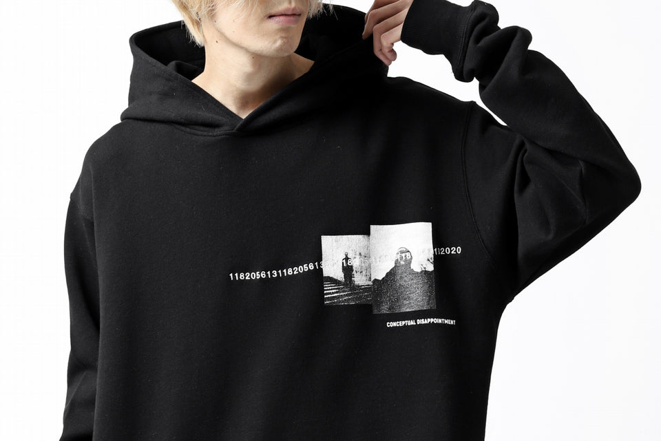 画像をギャラリービューアに読み込む, A.F ARTEFACT &quot;CHEST&quot; SWEATER HOODIE (BLACK)