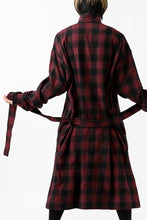 Load image into Gallery viewer, A.F ARTEFACT CHECK LONG GOWN SHIRT (RED x BLACK)
