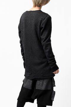 画像をギャラリービューアに読み込む, A.F ARTEFACT exclusive &quot;INTERNAL&quot; LAYERED TOPS / BomberHEAT×CRUMPLE JERSEY (BLACK x BLACK) ※