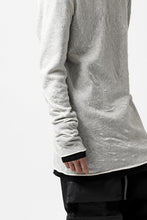Load image into Gallery viewer, A.F ARTEFACT exclusive &quot;INTERNAL&quot; LAYERED TOPS / BomberHEAT×CRUMPLE JERSEY (IVORY x BLACK) ※