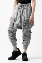 Load image into Gallery viewer, A.F ARTEFACT -SOLDIER- DUST DYED SARROUEL CARGO PANTS (GREY)