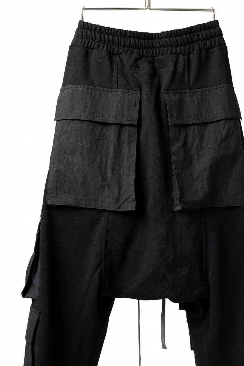 A.F ARTEFACT -SOLDIER- SARROUEL CARGO PANTS (BLACK)