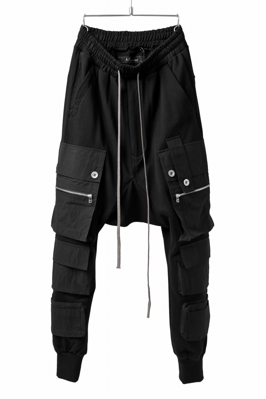 A.F ARTEFACT -SOLDIER- SARROUEL CARGO PANTS (BLACK)