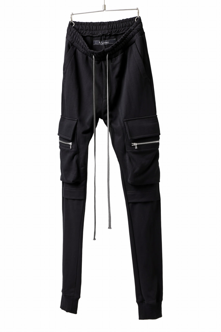 A.F ARTEFACT -SLICKY2- SWEATER SLIM CUFF PANTS (BLACK)