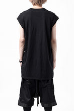 画像をギャラリービューアに読み込む, A.F ARTEFACT FRENCH SLEEVE TANK TOP / SLAB JERSEY (BLACK)