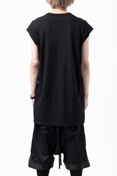 画像をギャラリービューアに読み込む, A.F ARTEFACT FRENCH SLEEVE TANK TOP / SLAB JERSEY (BLACK)