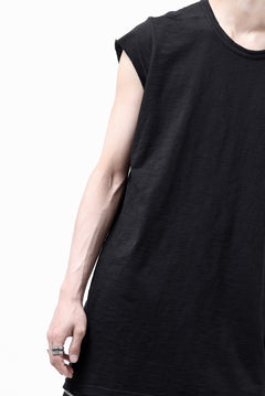 画像をギャラリービューアに読み込む, A.F ARTEFACT FRENCH SLEEVE TANK TOP / SLAB JERSEY (BLACK)