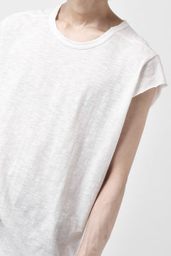 画像をギャラリービューアに読み込む, A.F ARTEFACT FRENCH SLEEVE TANK TOP / SLAB JERSEY (WHITE)