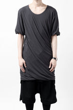 Load image into Gallery viewer, A.F ARTEFACT DRAP LAYERED TOPS / SUPIMA CO JERSEY (D.GREY)