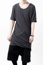 Load image into Gallery viewer, A.F ARTEFACT DRAP LAYERED TOPS / SUPIMA CO JERSEY (D.GREY)