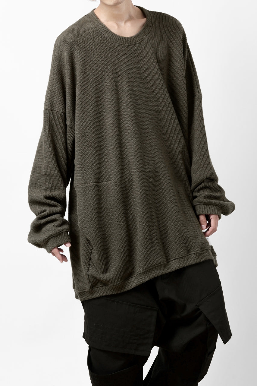 A.F ARTEFACT OVERSIZED KNIT PULLOVER TOP (KHAKI)の商品ページ 
