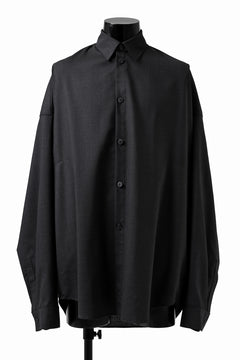 画像をギャラリービューアに読み込む, A.F ARTEFACT -CCN- DRAPE OVER SHIRT / TROPICAL (BLACK)