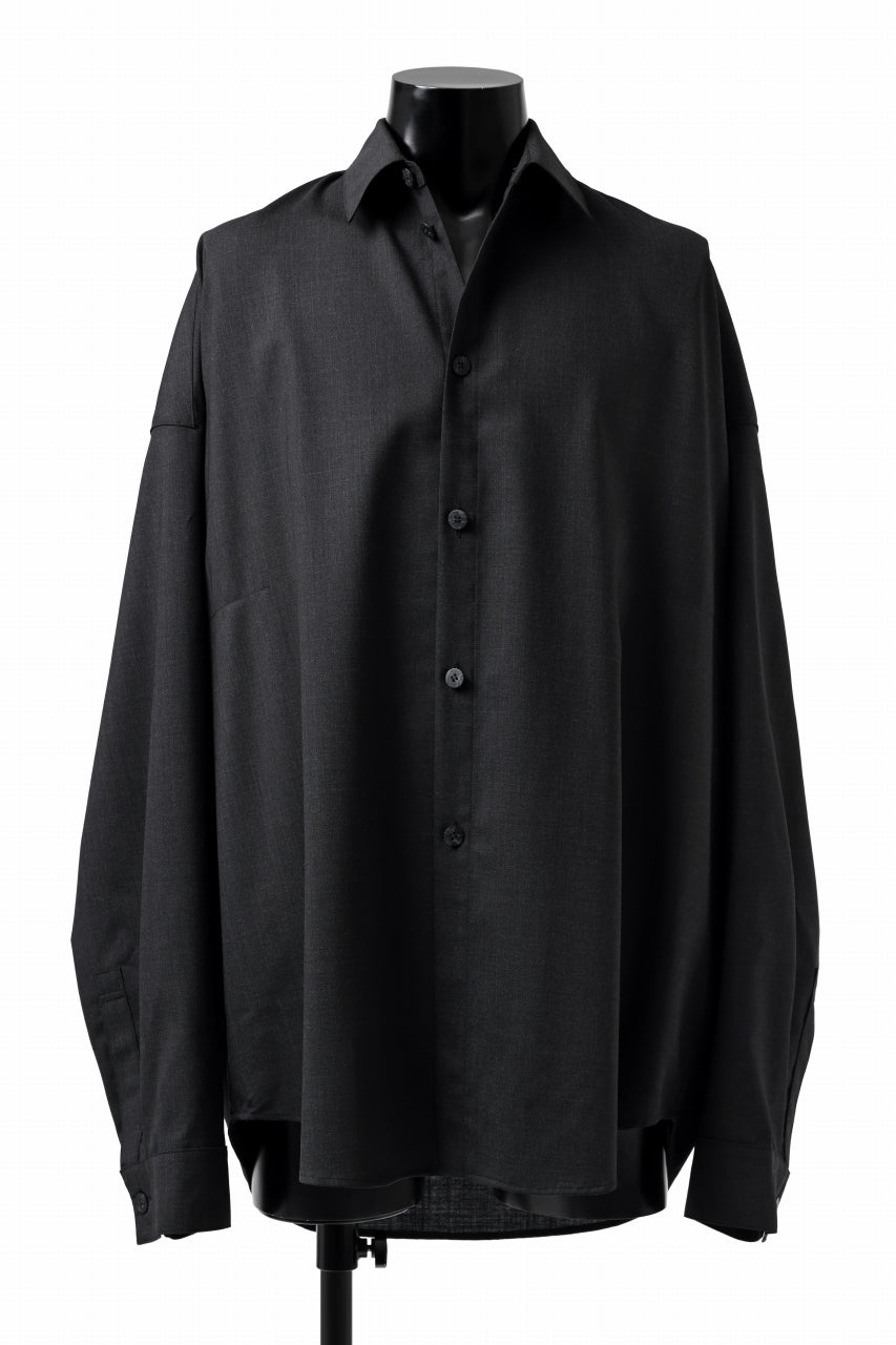 A.F ARTEFACT -CCN- DRAPE OVER SHIRT / TROPICAL (BLACK)