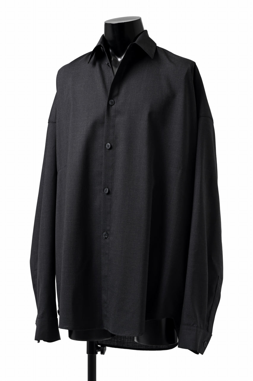 A.F ARTEFACT -CCN- DRAPE OVER SHIRT / TROPICAL (BLACK)