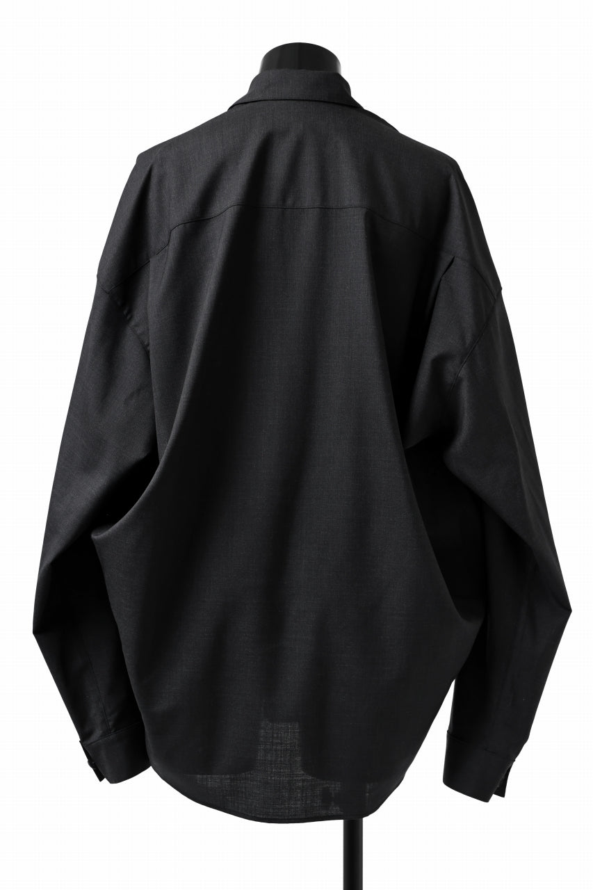 A.F ARTEFACT -CCN- DRAPE OVER SHIRT / TROPICAL (BLACK)