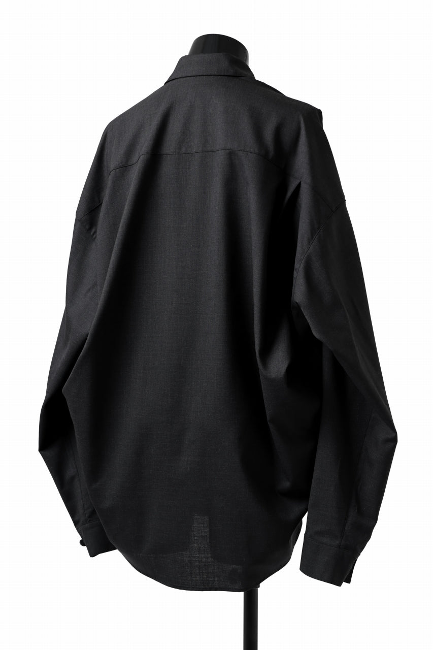 A.F ARTEFACT -CCN- DRAPE OVER SHIRT / TROPICAL (BLACK)