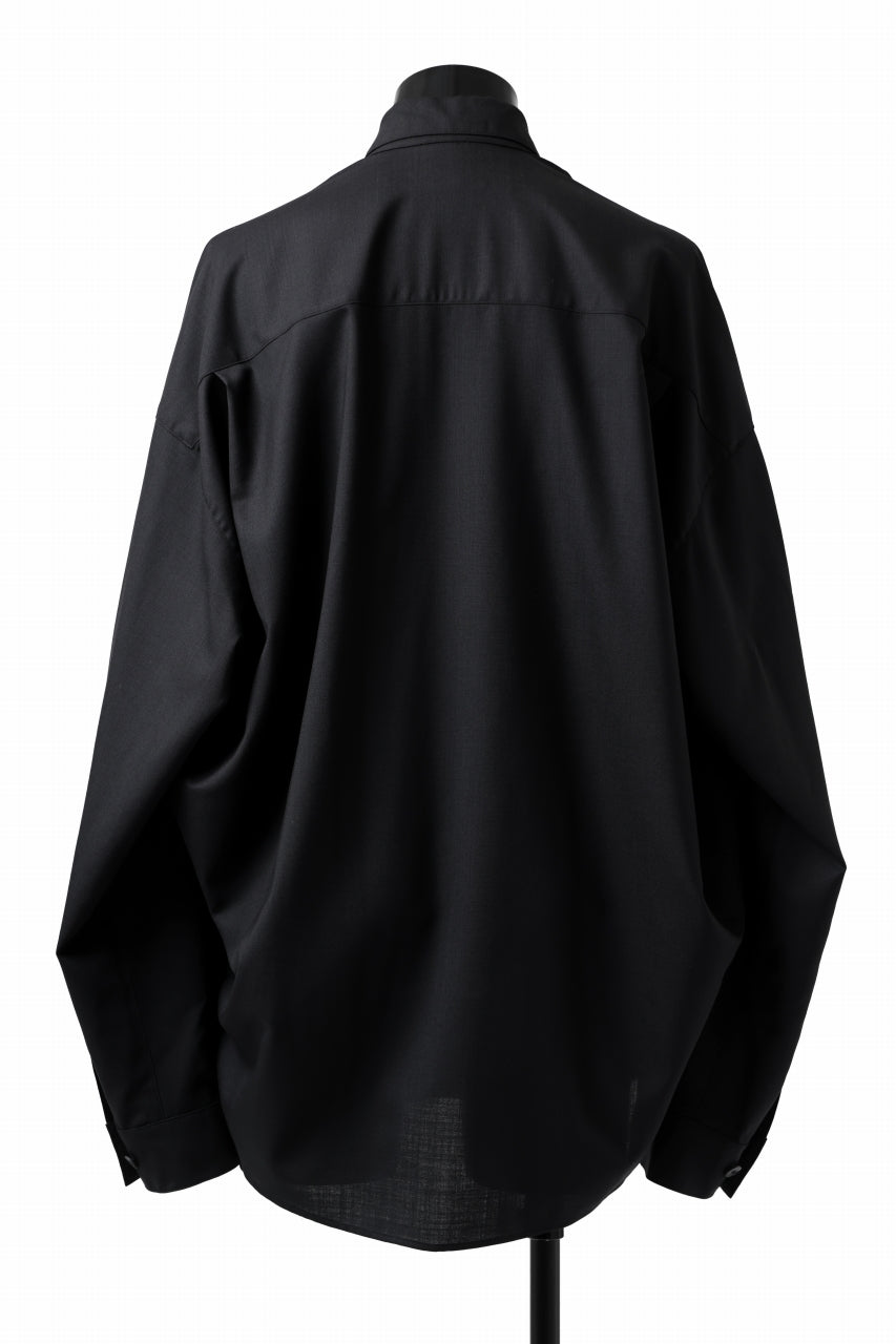 A.F ARTEFACT -CCN- DRAPE OVER SHIRT / TROPICAL (D.BLACK)