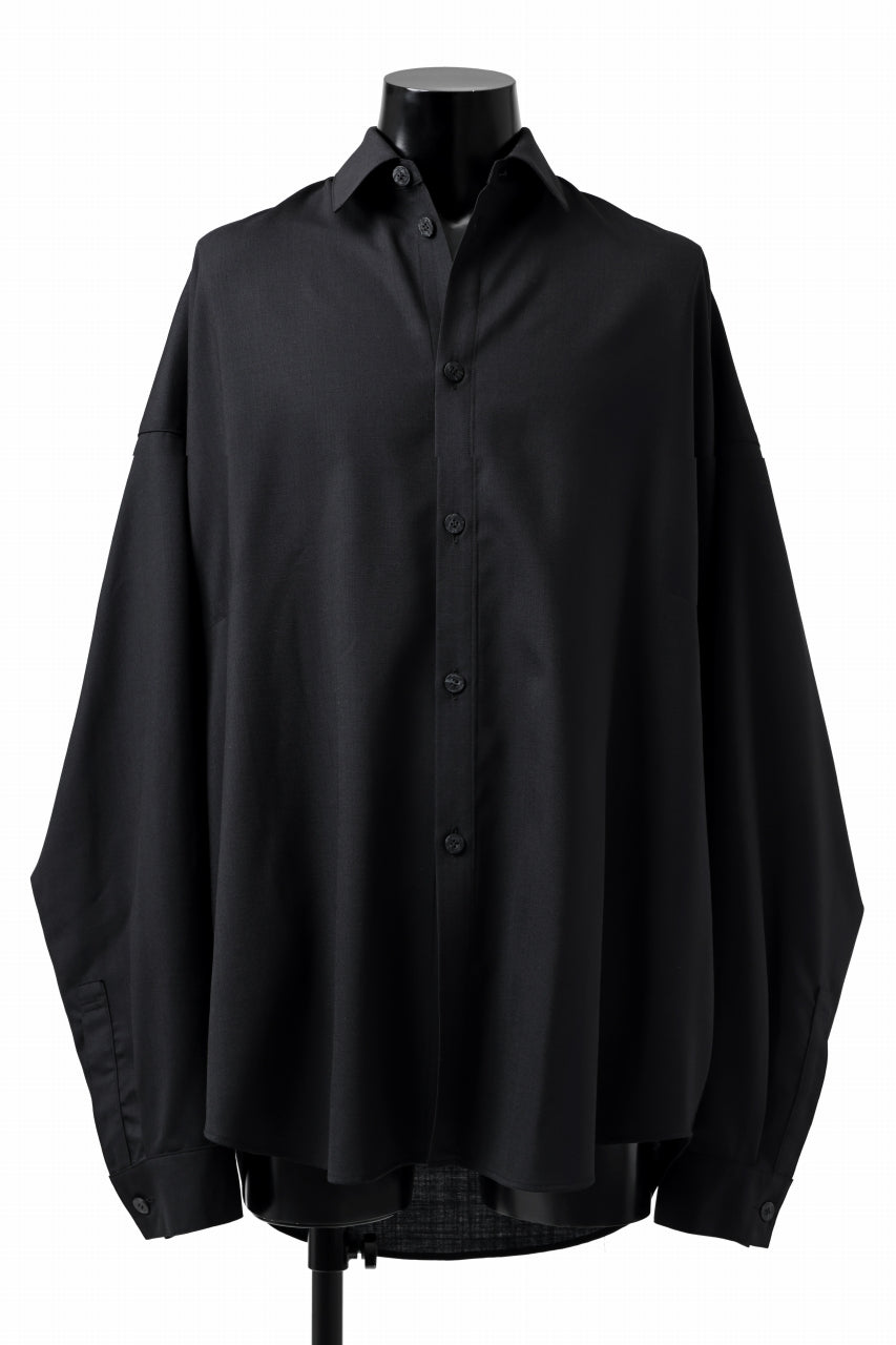 A.F ARTEFACT -CCN- DRAPE OVER SHIRT / TROPICAL (D.BLACK)