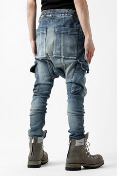 画像をギャラリービューアに読み込む, A.F ARTEFACT -FADED- DENIM SARROUEL CARGO SKINNY (BLUE)