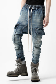 画像をギャラリービューアに読み込む, A.F ARTEFACT -FADED- DENIM SARROUEL CARGO SKINNY (BLUE)