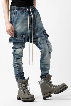 画像をギャラリービューアに読み込む, A.F ARTEFACT -FADED- DENIM SARROUEL CARGO SKINNY (BLUE)