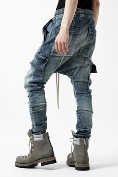 画像をギャラリービューアに読み込む, A.F ARTEFACT -FADED- DENIM SARROUEL CARGO SKINNY (BLUE)