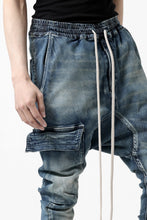 画像をギャラリービューアに読み込む, A.F ARTEFACT -FADED- DENIM SARROUEL CARGO SKINNY (BLUE)