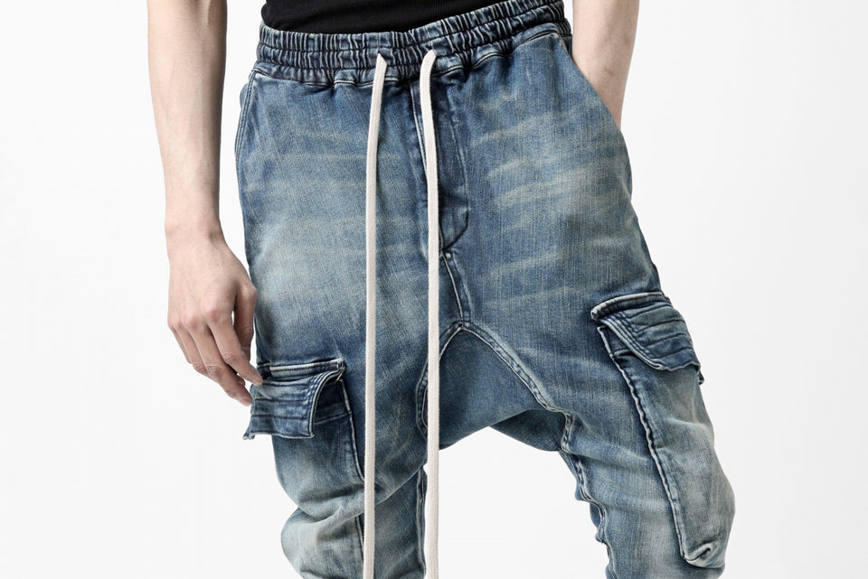 画像をギャラリービューアに読み込む, A.F ARTEFACT -FADED- DENIM SARROUEL CARGO SKINNY (BLUE)