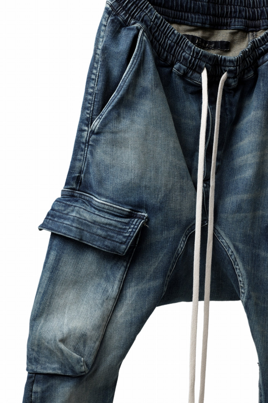 画像をギャラリービューアに読み込む, A.F ARTEFACT -FADED- DENIM SARROUEL CARGO SKINNY (BLUE)