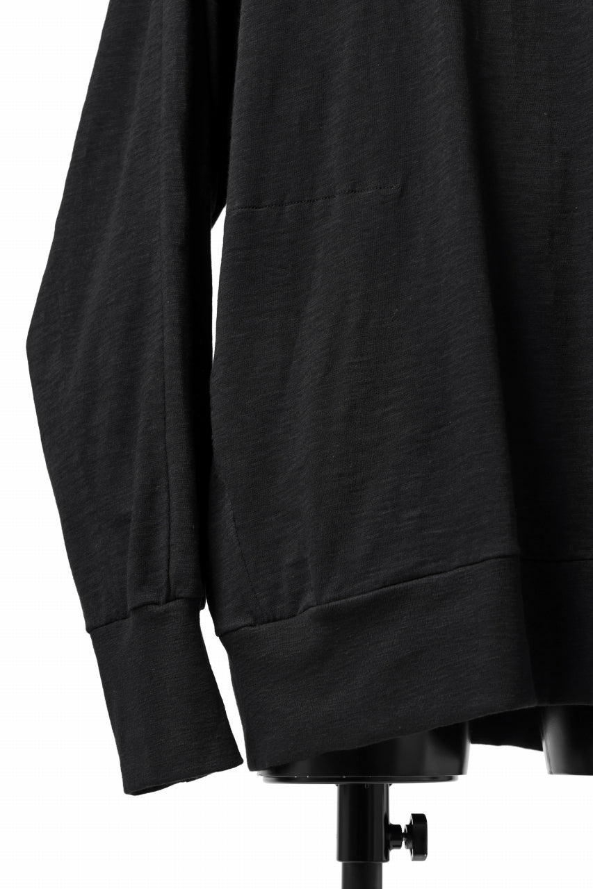 A.F ARTEFACT -HEATHER- DOLMAN LOOSEY TOPS / SLAB JERSEY (BLACK)