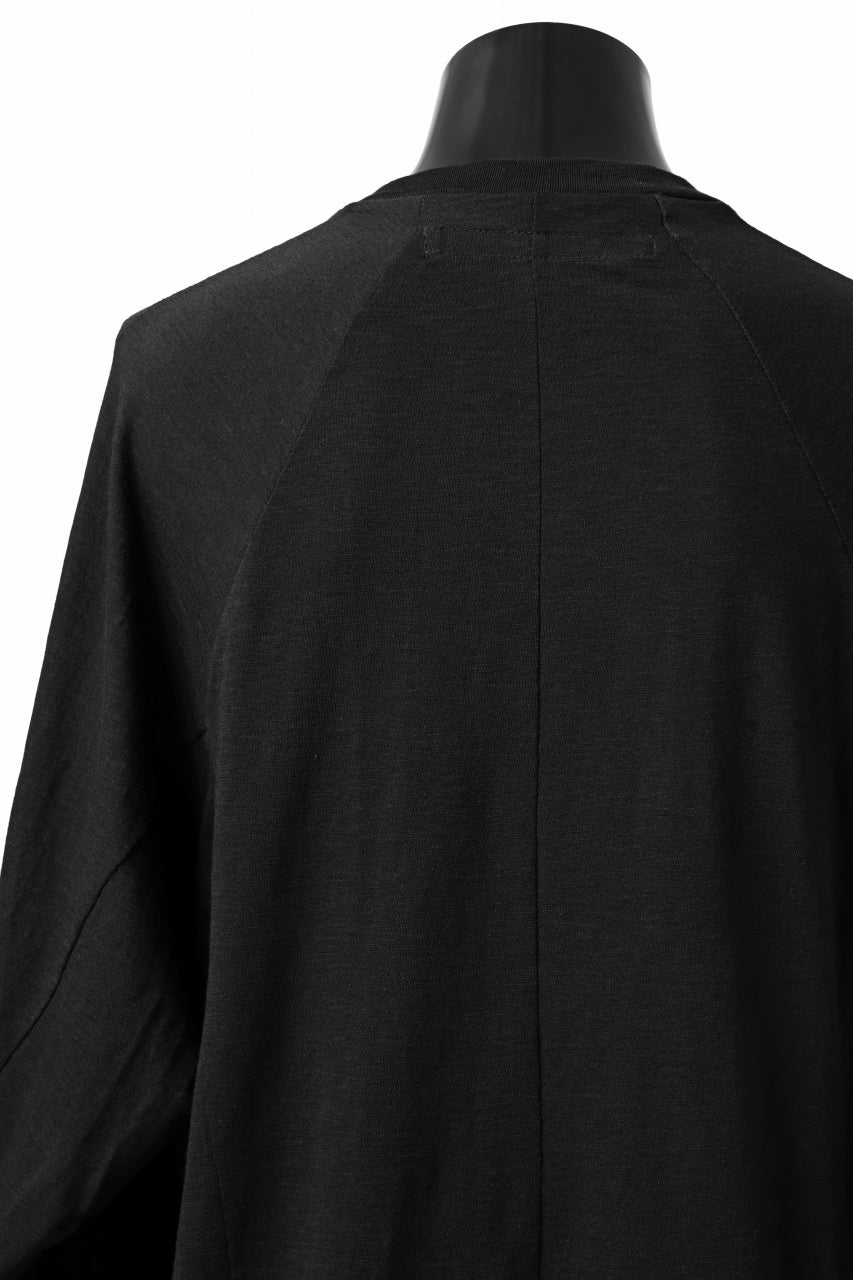 A.F ARTEFACT -HEATHER- DOLMAN LOOSEY TOPS / SLAB JERSEY (BLACK)