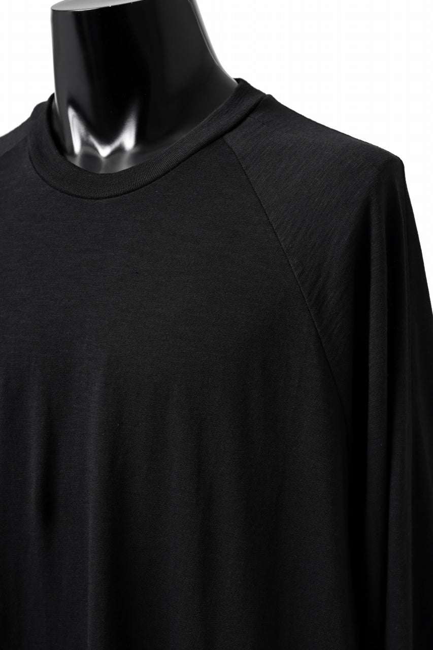 A.F ARTEFACT -HEATHER- DOLMAN LOOSEY TOPS / SLAB JERSEY (BLACK)