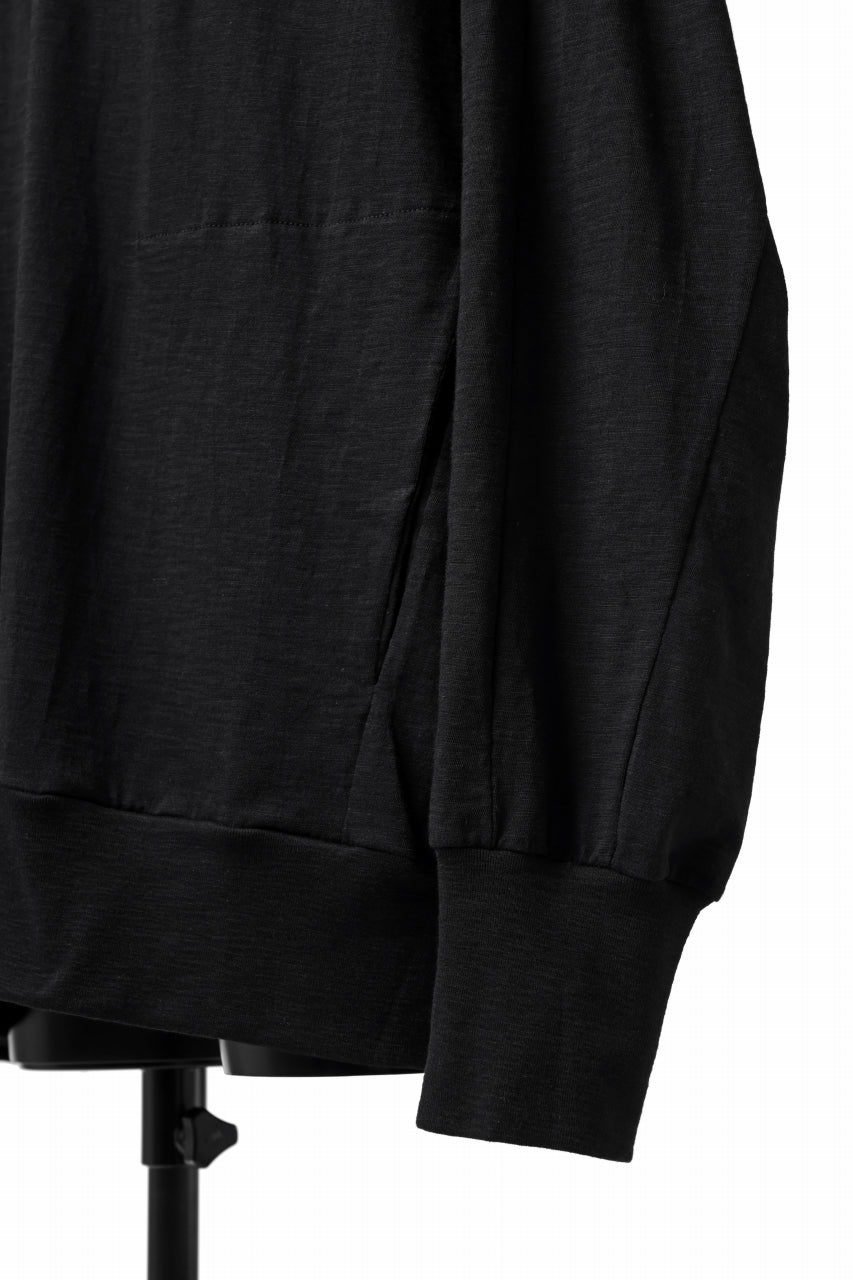 A.F ARTEFACT -HEATHER- DOLMAN LOOSEY TOPS / SLAB JERSEY (BLACK)