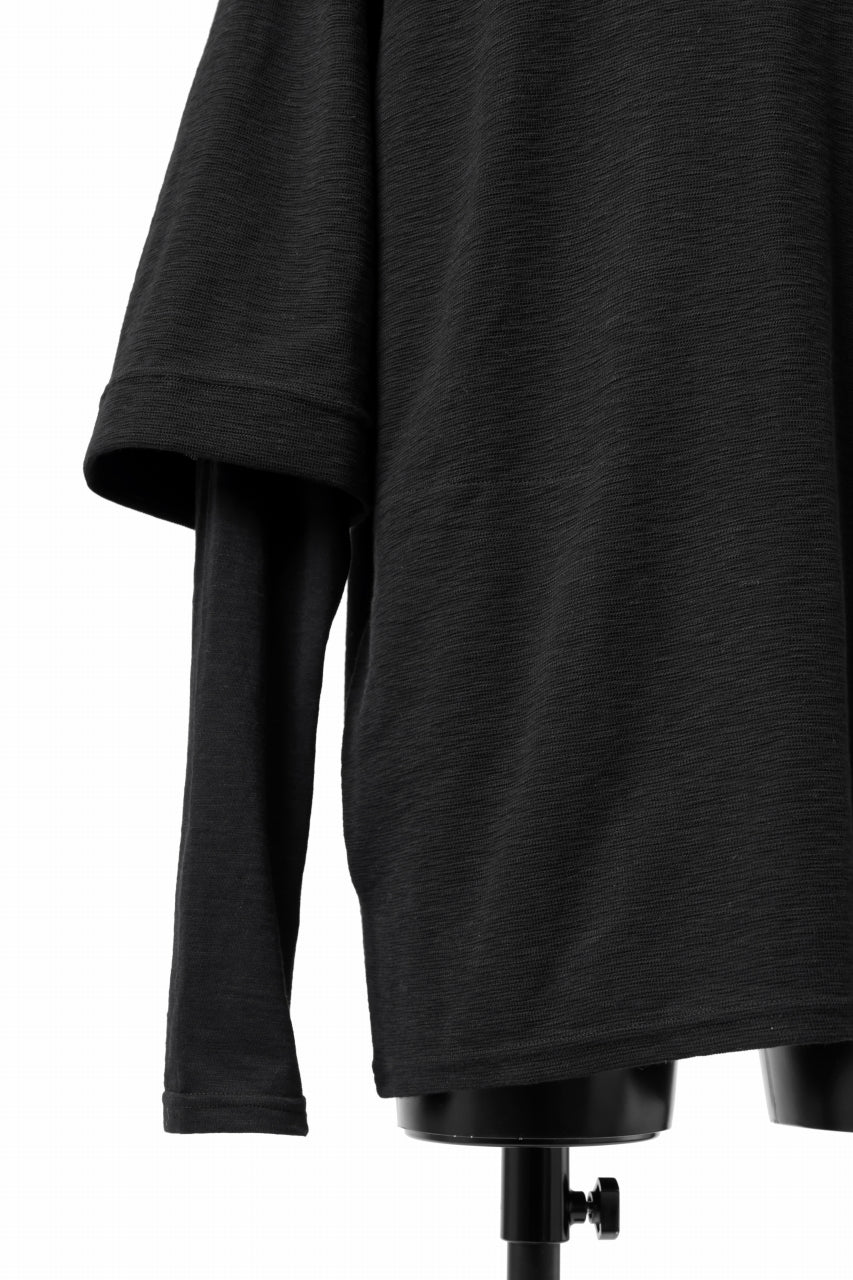 A.F ARTEFACT -HEATHER- LAYERED TOPS / DOUBLE SLAB (BLACK)