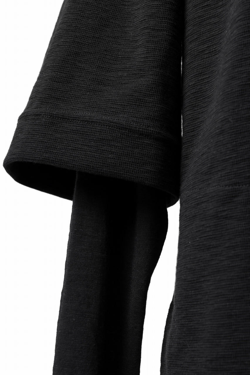 A.F ARTEFACT -HEATHER- LAYERED TOPS / DOUBLE SLAB (BLACK)