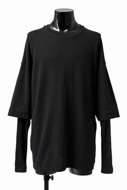 A.F ARTEFACT -HEATHER- LAYERED TOPS / DOUBLE SLAB (BLACK)