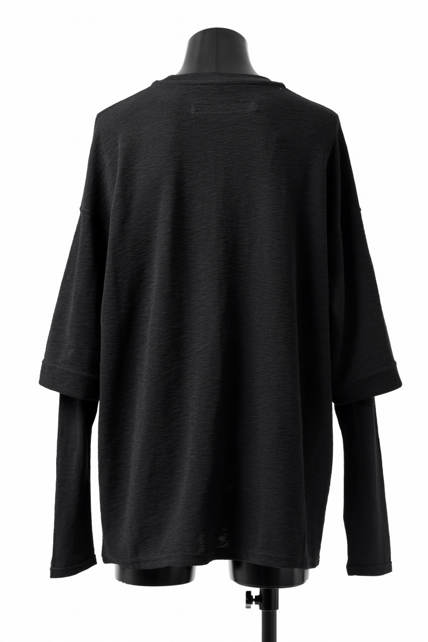 A.F ARTEFACT -HEATHER- LAYERED TOPS / DOUBLE SLAB (BLACK)