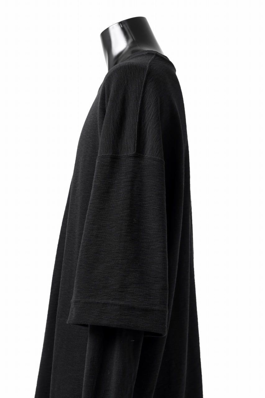 A.F ARTEFACT -HEATHER- LAYERED TOPS / DOUBLE SLAB (BLACK)