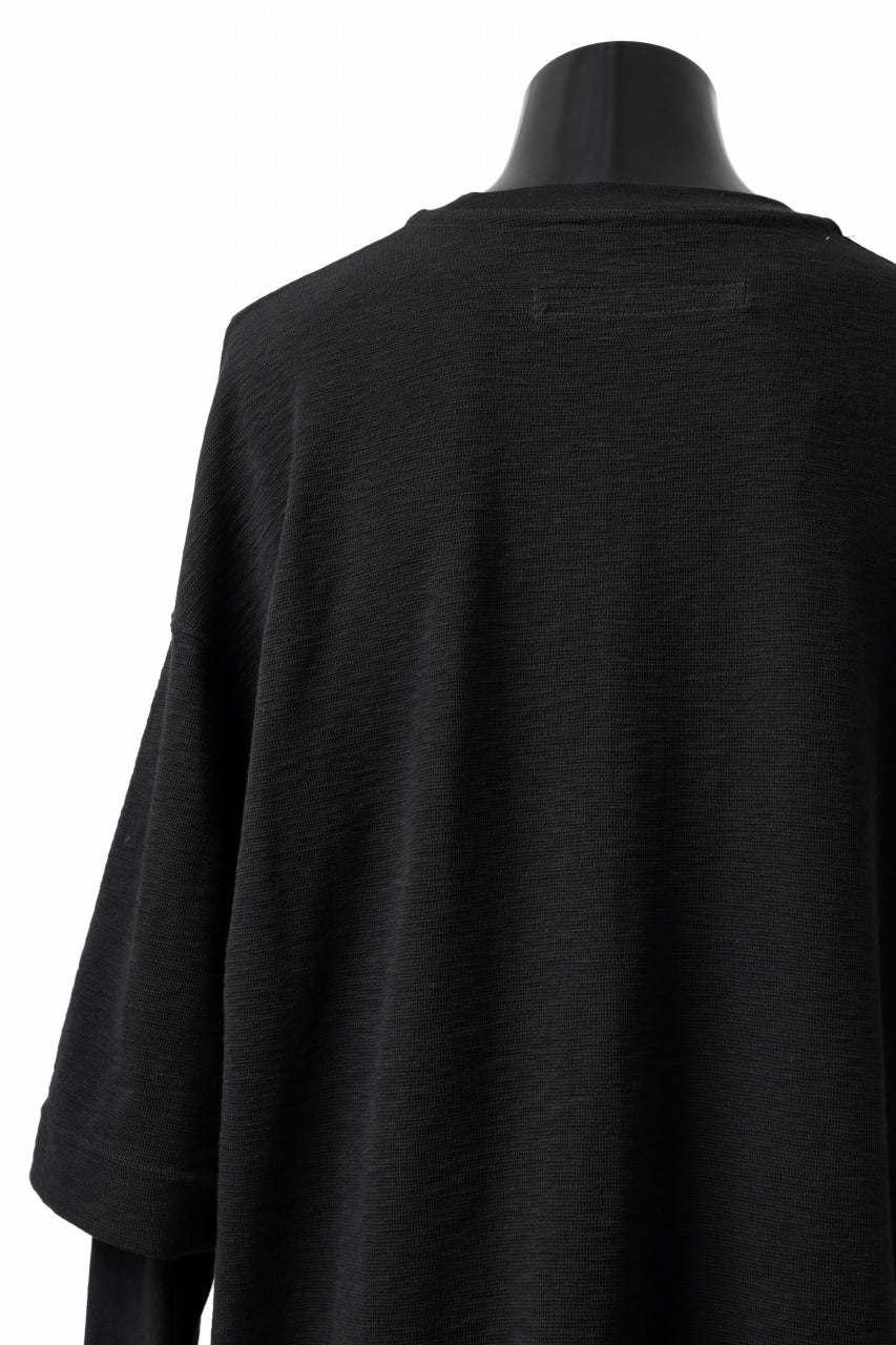 A.F ARTEFACT -HEATHER- LAYERED TOPS / DOUBLE SLAB (BLACK)