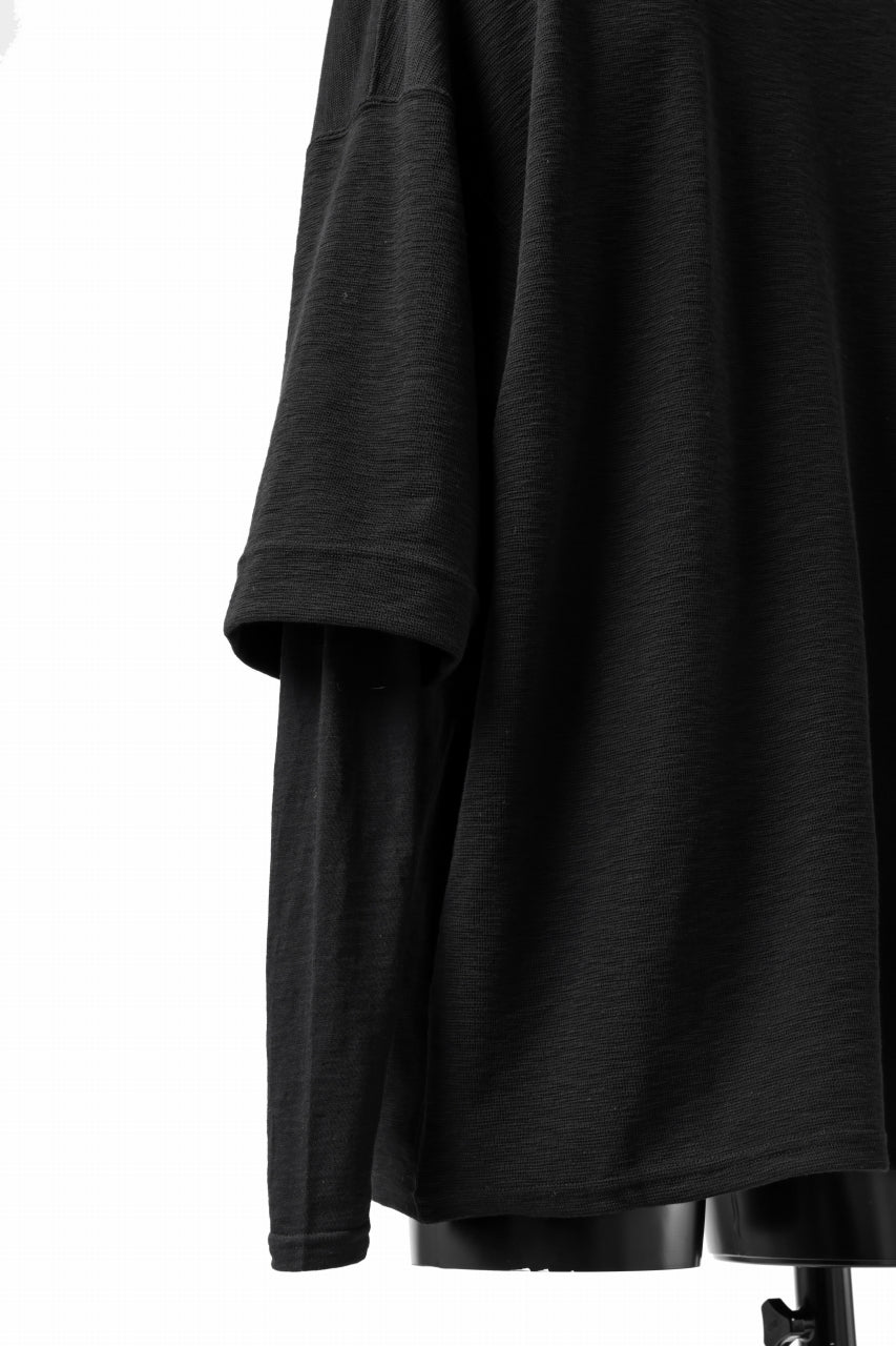 A.F ARTEFACT -HEATHER- LAYERED TOPS / DOUBLE SLAB (BLACK)