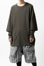 画像をギャラリービューアに読み込む, A.F ARTEFACT -HEATHER- LAYERED TOPS / DOUBLE SLAB (KHAKI)