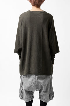 画像をギャラリービューアに読み込む, A.F ARTEFACT -HEATHER- LAYERED TOPS / DOUBLE SLAB (KHAKI)