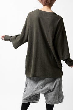 画像をギャラリービューアに読み込む, A.F ARTEFACT -HEATHER- LAYERED TOPS / DOUBLE SLAB (KHAKI)